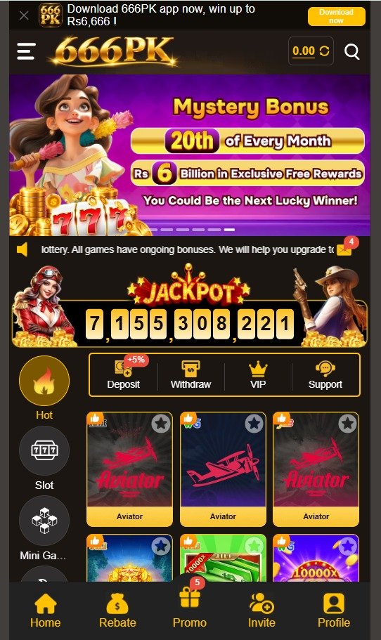 666PK Game APK home screen and gaming interface