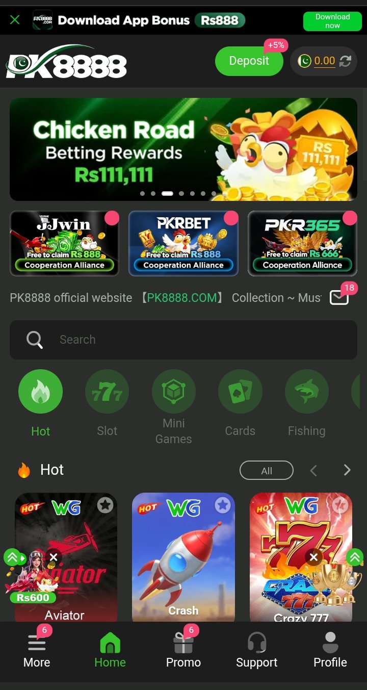 PK8888 Game APK mobile interface
